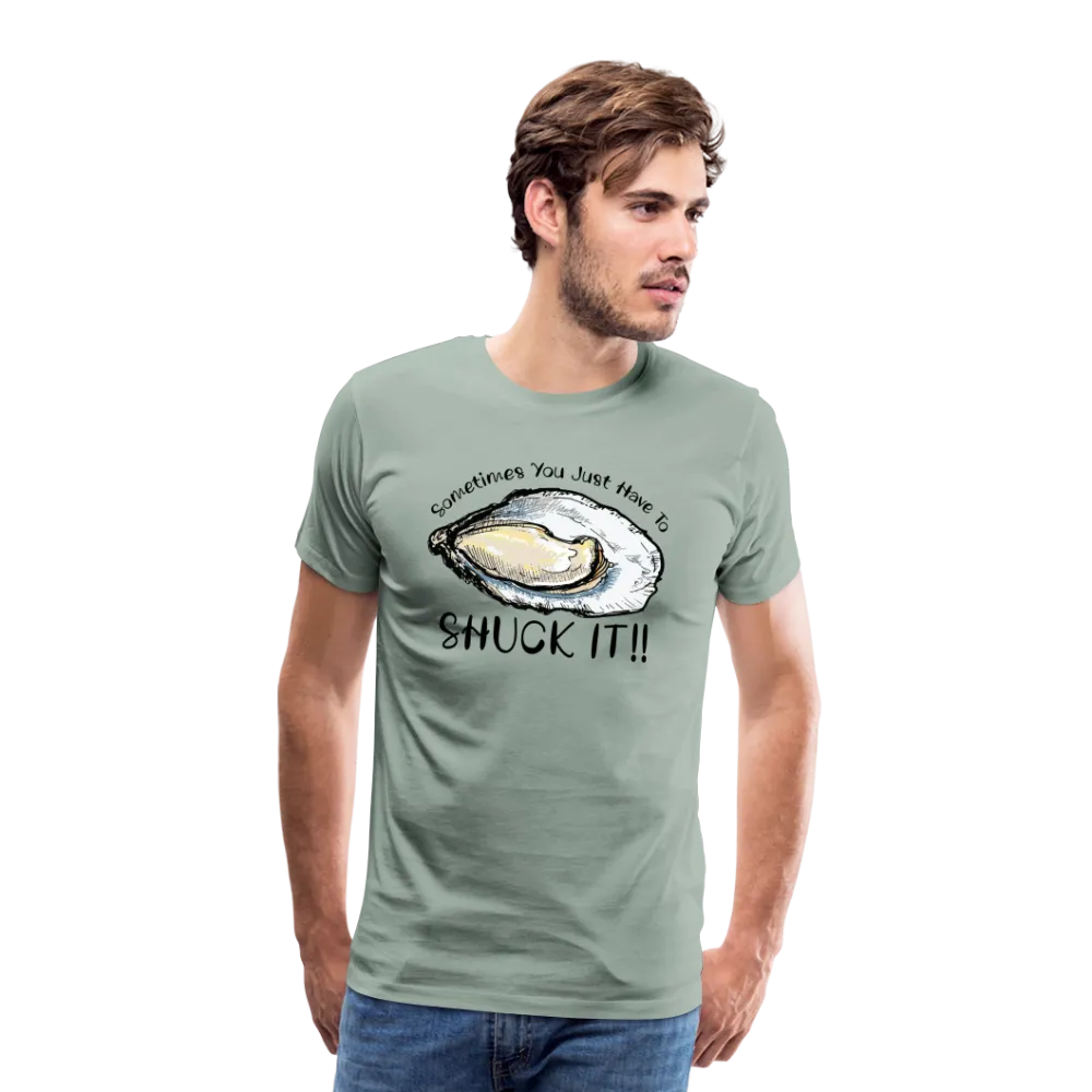 "Shuck It" Humorous Oyster T-Shirt - Unique Casual Seafood Enthusiast Apparel