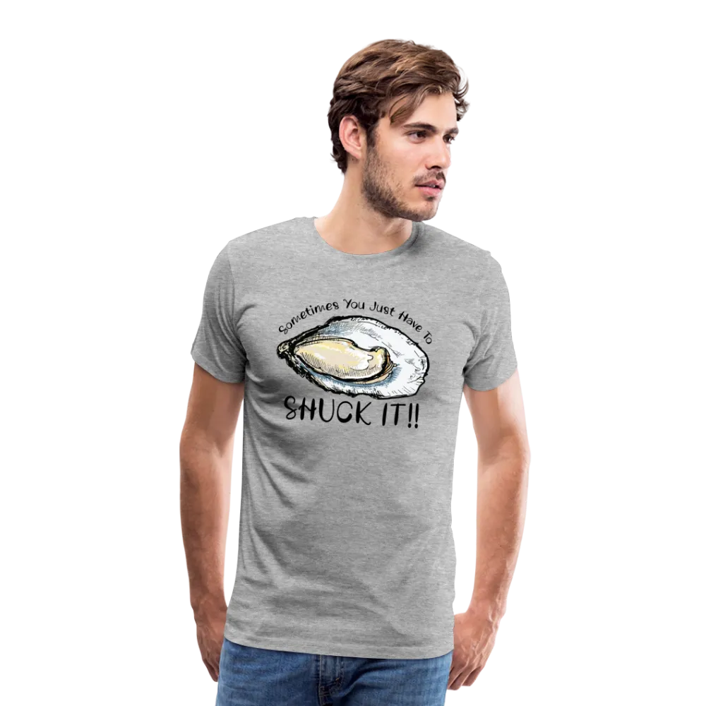 "Shuck It" Humorous Oyster T-Shirt - Unique Casual Seafood Enthusiast Apparel