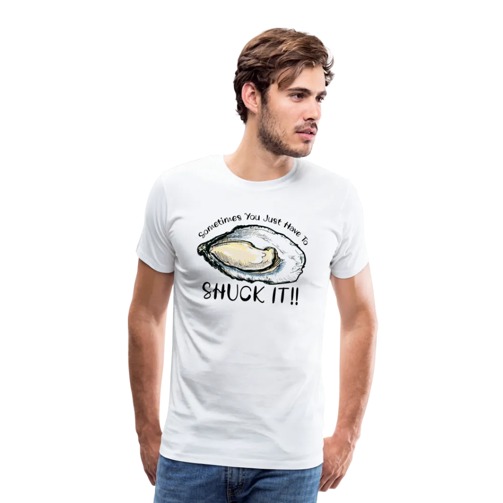 "Shuck It" Humorous Oyster T-Shirt - Unique Casual Seafood Enthusiast Apparel