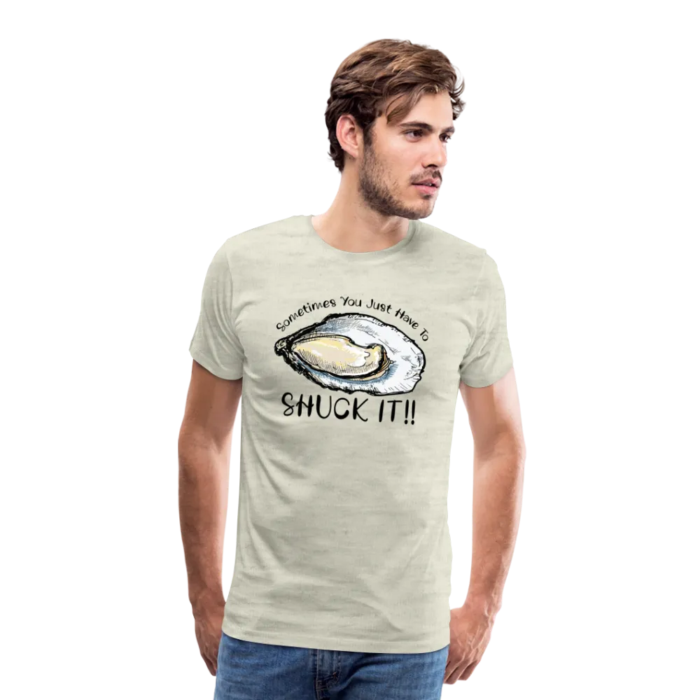"Shuck It" Humorous Oyster T-Shirt - Unique Casual Seafood Enthusiast Apparel