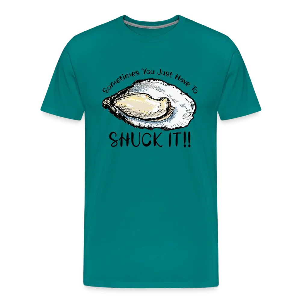 "Shuck It" Humorous Oyster T-Shirt - Unique Casual Seafood Enthusiast Apparel