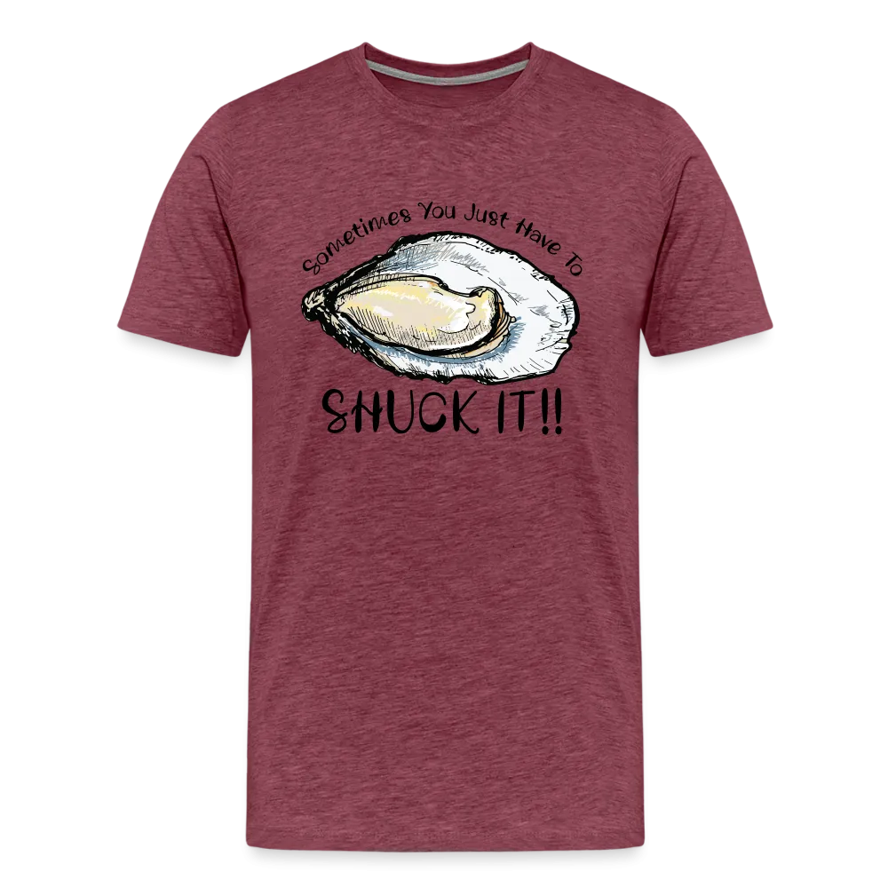 "Shuck It" Humorous Oyster T-Shirt - Unique Casual Seafood Enthusiast Apparel