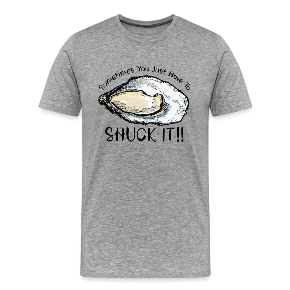 "Shuck It" Humorous Oyster T-Shirt - Unique Casual Seafood Enthusiast Apparel