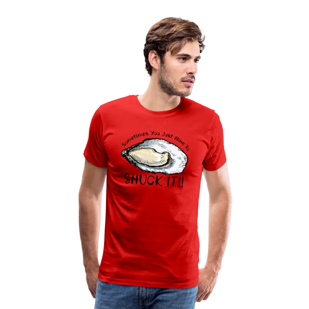 "Shuck It" Humorous Oyster T-Shirt - Unique Casual Seafood Enthusiast Apparel