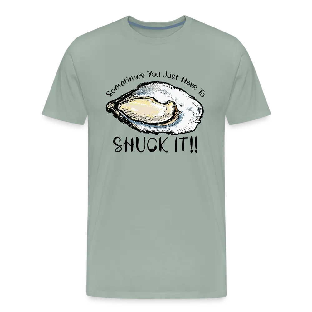 "Shuck It" Humorous Oyster T-Shirt - Unique Casual Seafood Enthusiast Apparel