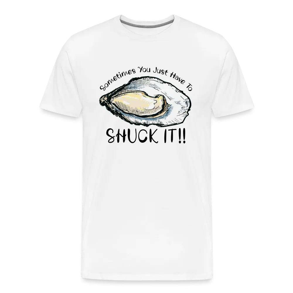 "Shuck It" Humorous Oyster T-Shirt - Unique Casual Seafood Enthusiast Apparel