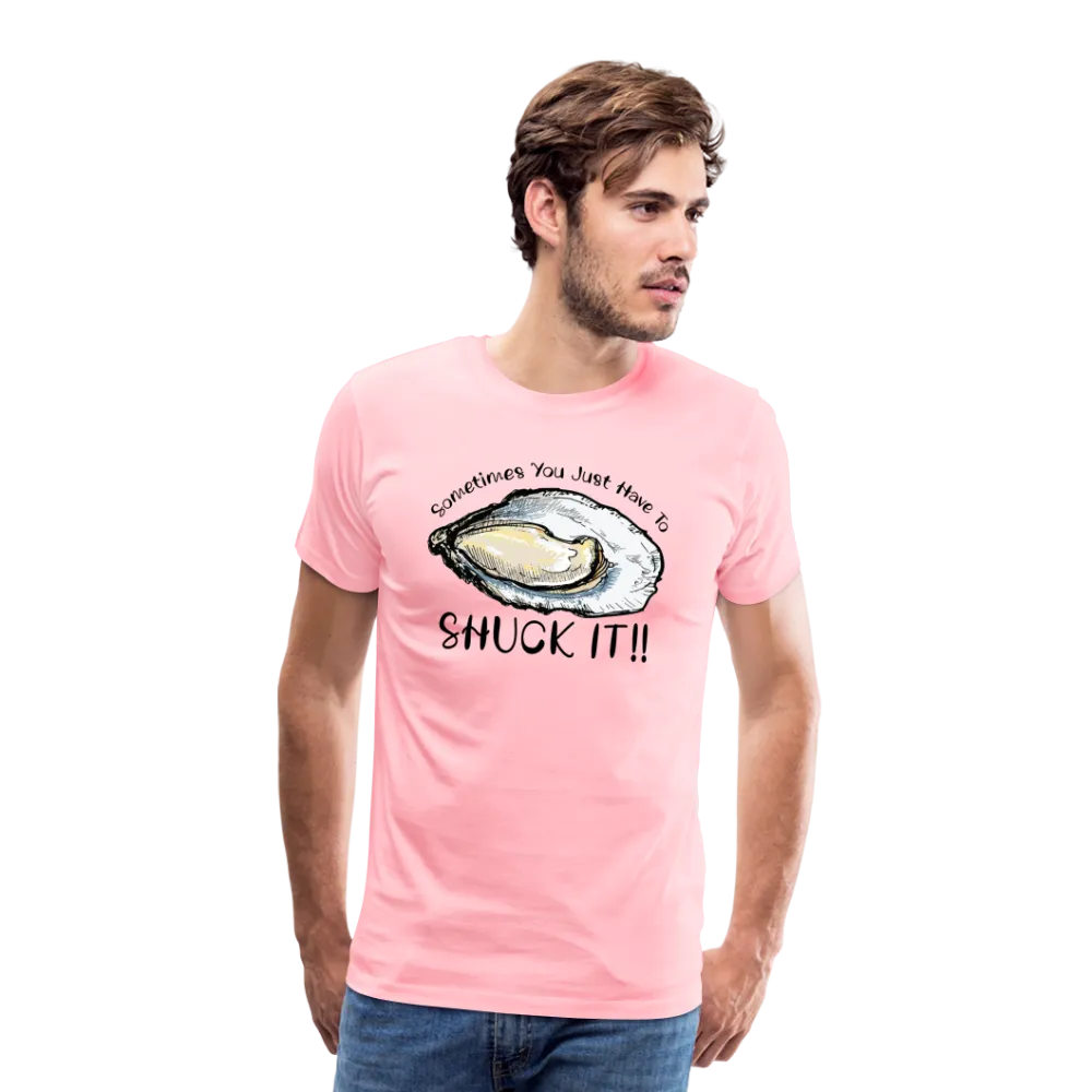 "Shuck It" Humorous Oyster T-Shirt - Unique Casual Seafood Enthusiast Apparel