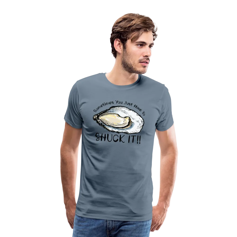 "Shuck It" Humorous Oyster T-Shirt - Unique Casual Seafood Enthusiast Apparel