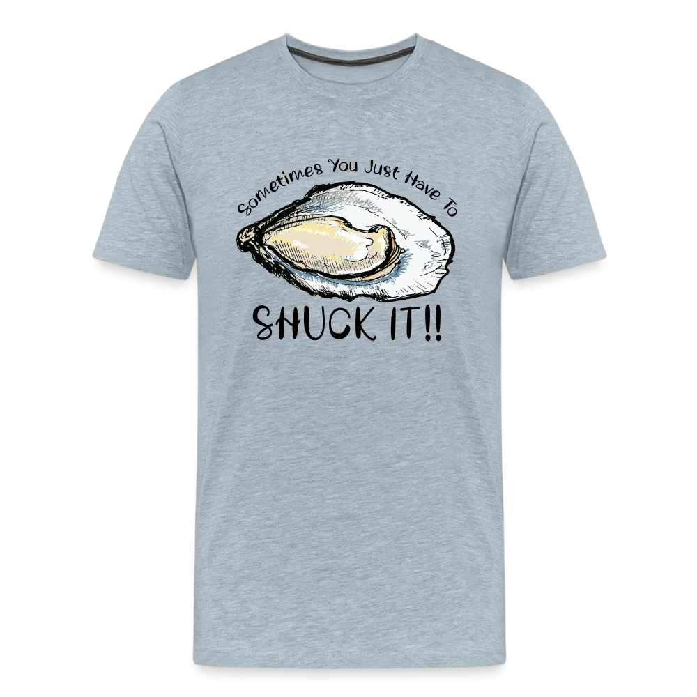 "Shuck It" Humorous Oyster T-Shirt - Unique Casual Seafood Enthusiast Apparel