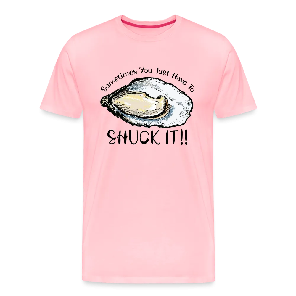 "Shuck It" Humorous Oyster T-Shirt - Unique Casual Seafood Enthusiast Apparel