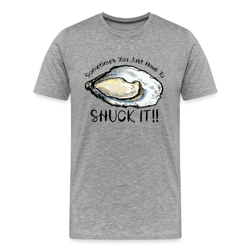 "Shuck It" Humorous Oyster T-Shirt - Unique Casual Seafood Enthusiast Apparel