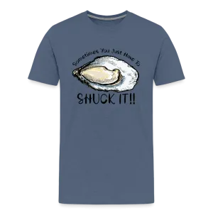 "Shuck It" Humorous Oyster T-Shirt - Unique Casual Seafood Enthusiast Apparel