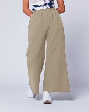 Raw Elastic Palazzo Pant