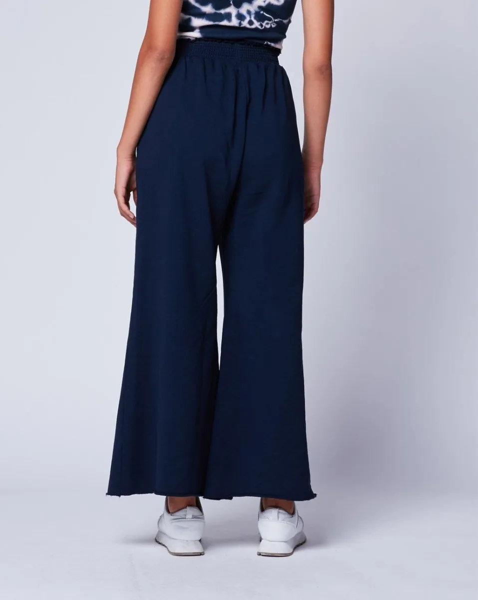 Raw Elastic Palazzo Pant