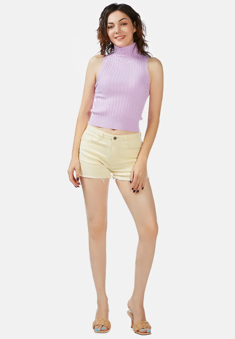Raw Hem Denim Shorts By Ruw