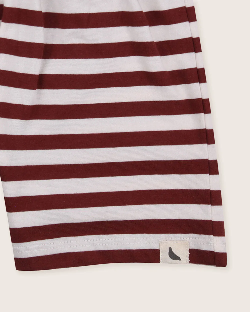 Red Horizontal Stripe Print Shorts