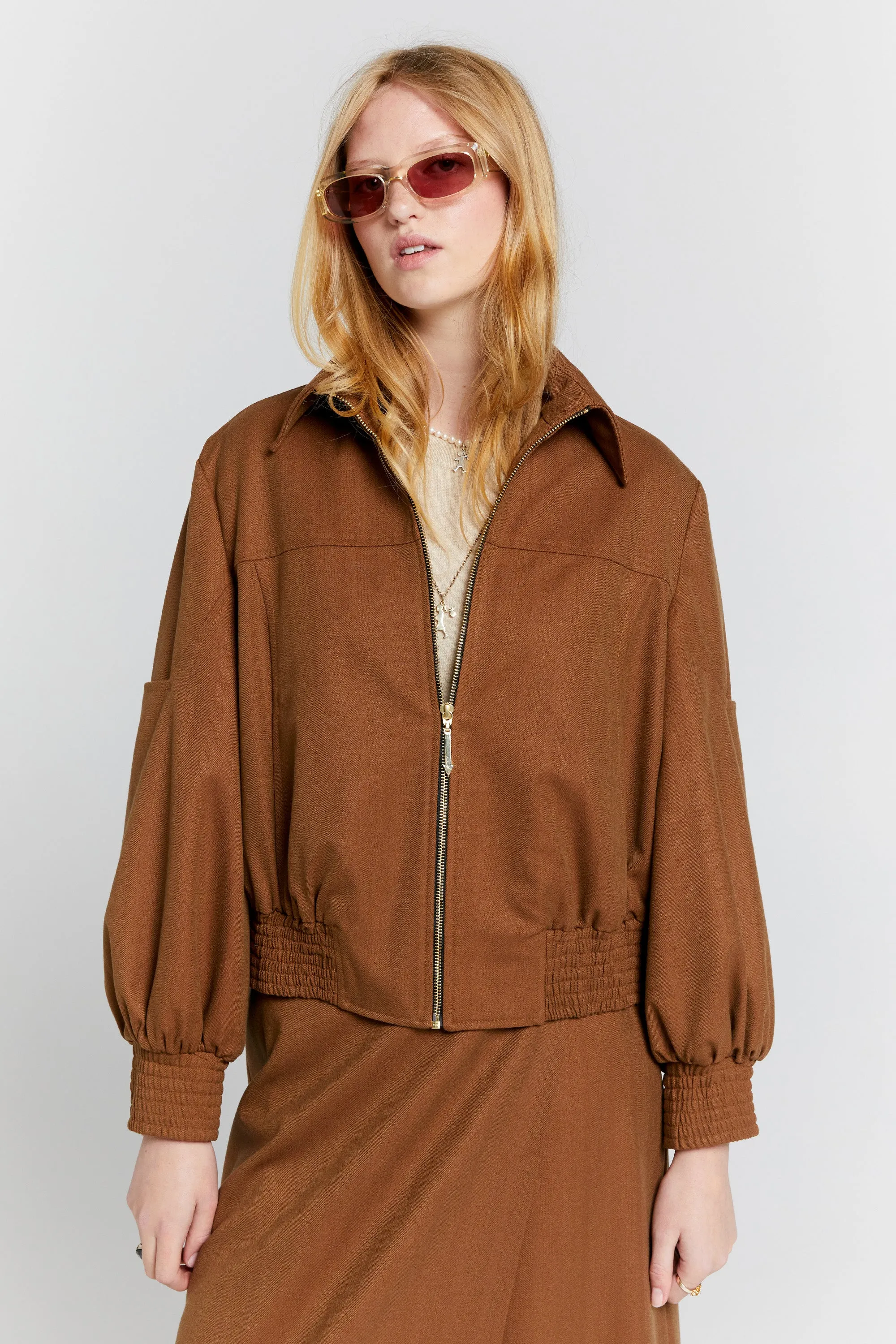 Rider Bomber Jacket Chestnut