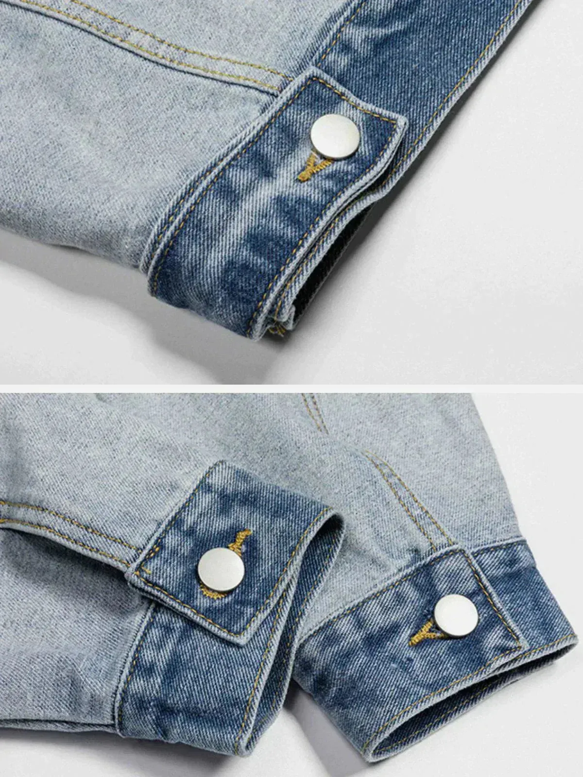 Rimiro - Embroidery Patchwork Denim Jacket