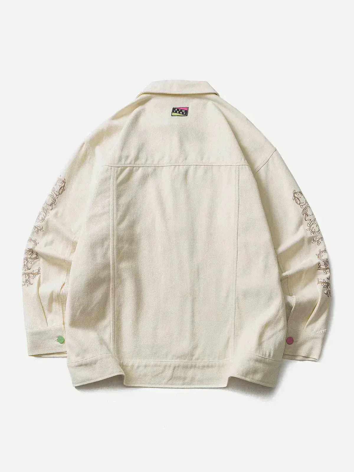 Rimiro - Flower Patchwork Embroidery Denim Jacket