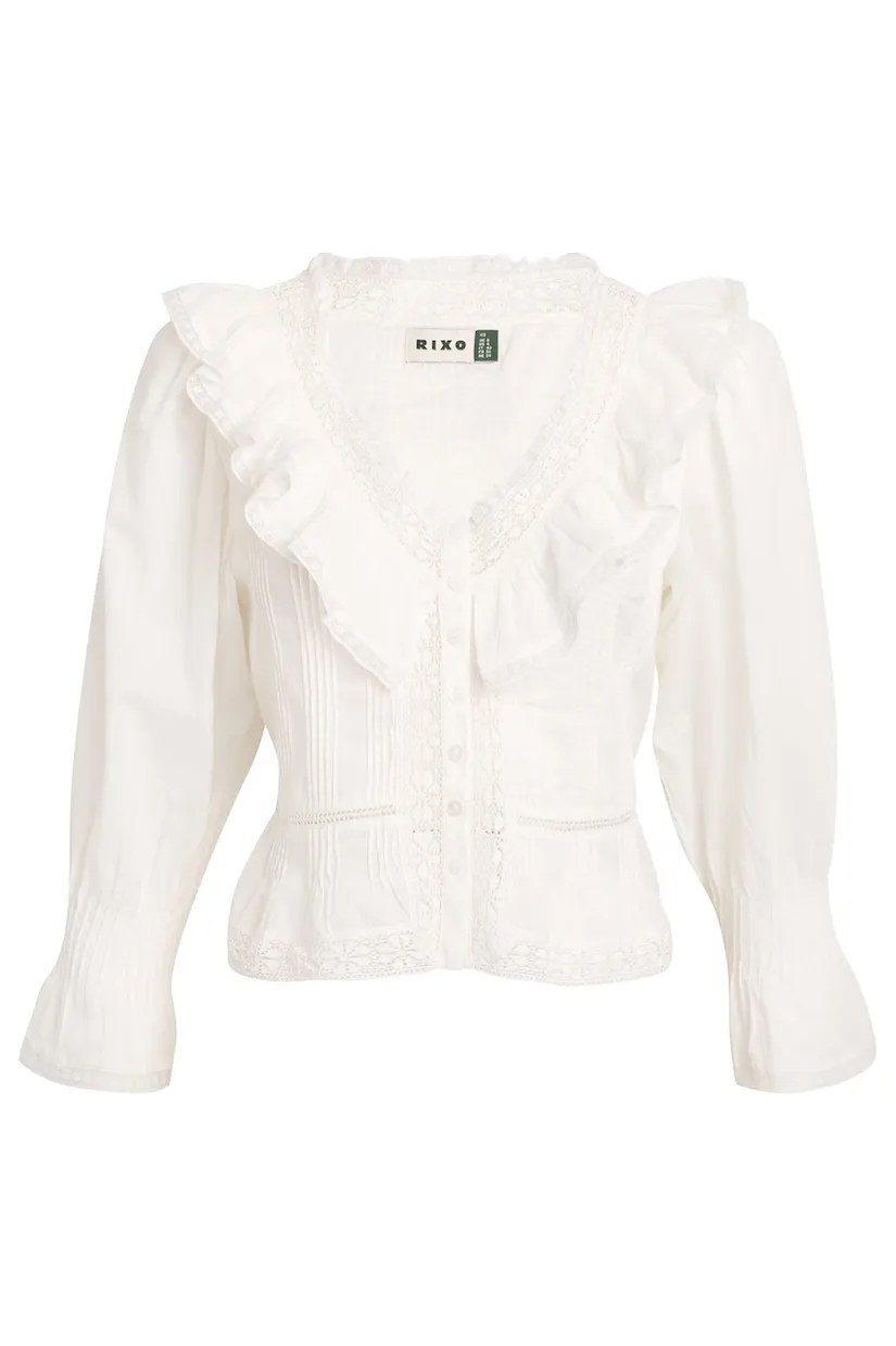 Rixo Solene Top - Ivory