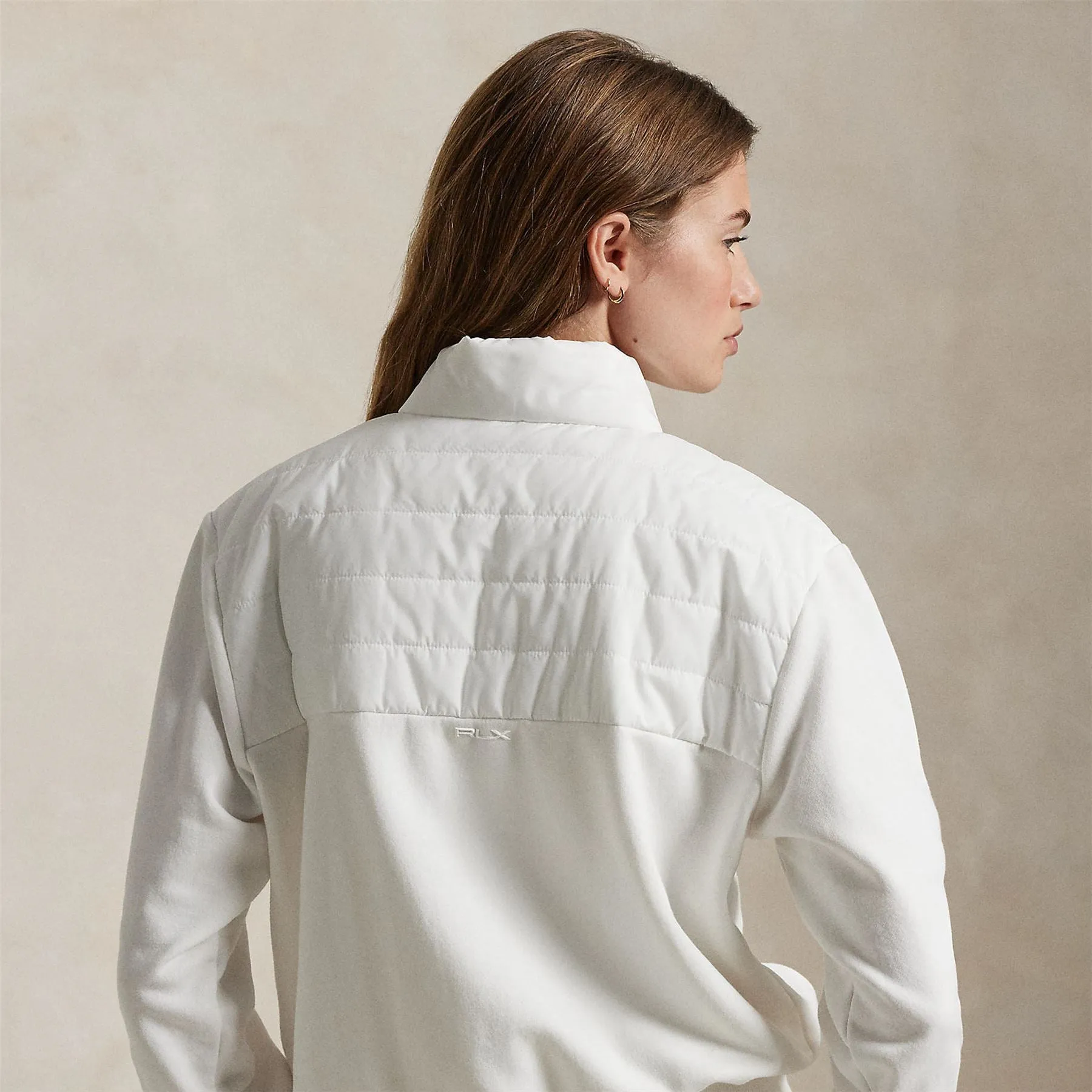 RLX Half Zip Quilted Jacket Ceramic White