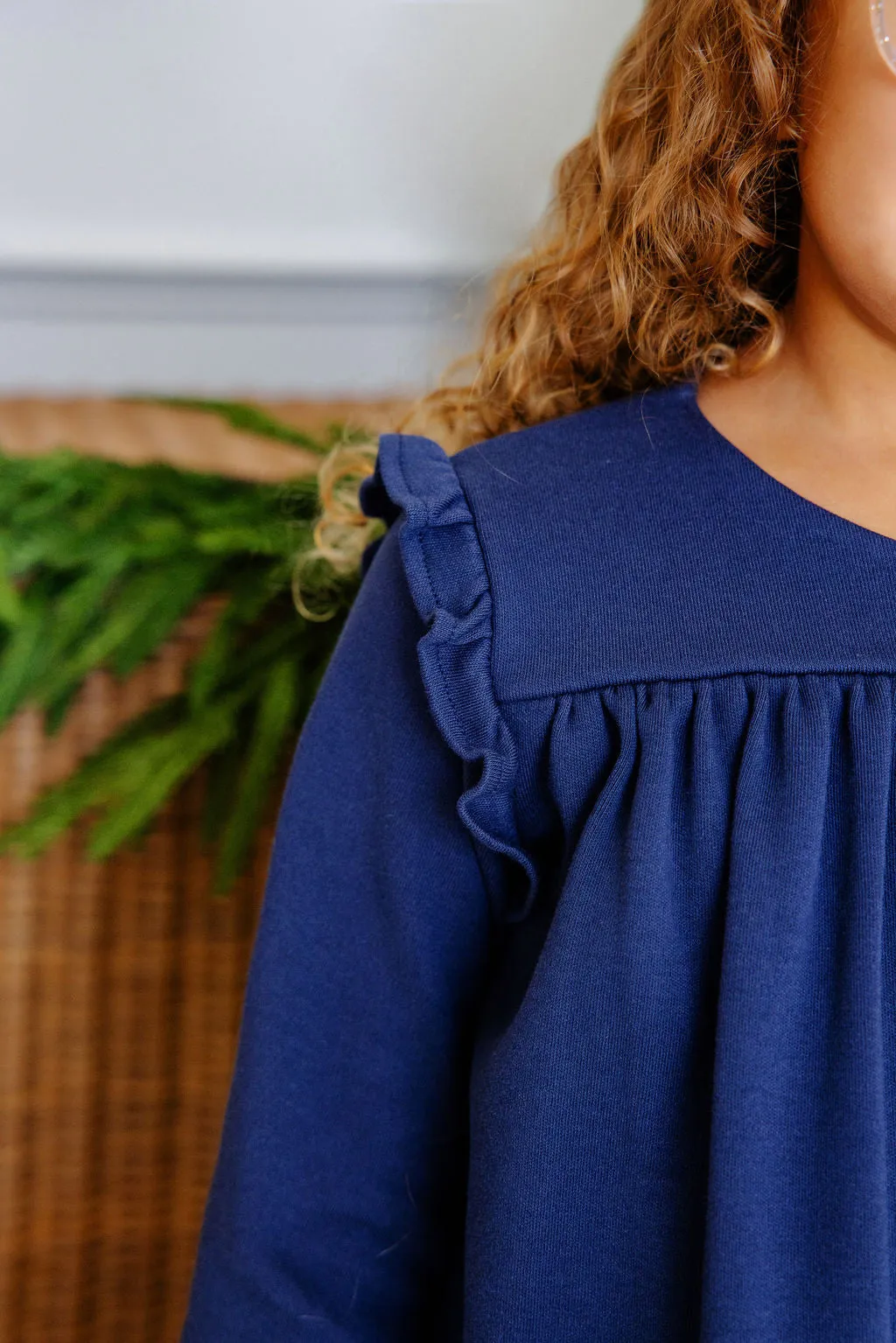 Ruby Mills Ruffle Top - Nantucket Navy