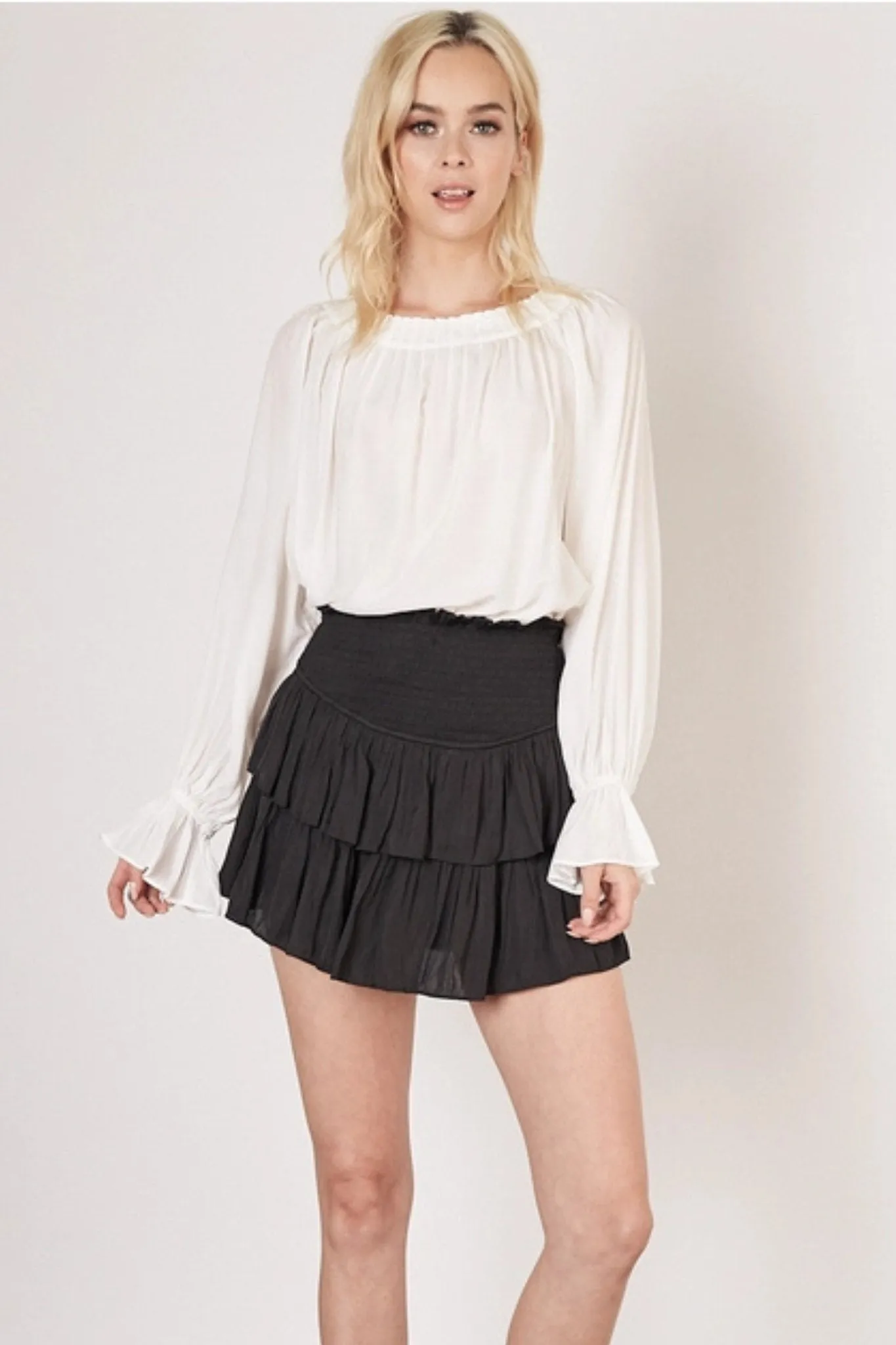 Ruffle Skirt in Black