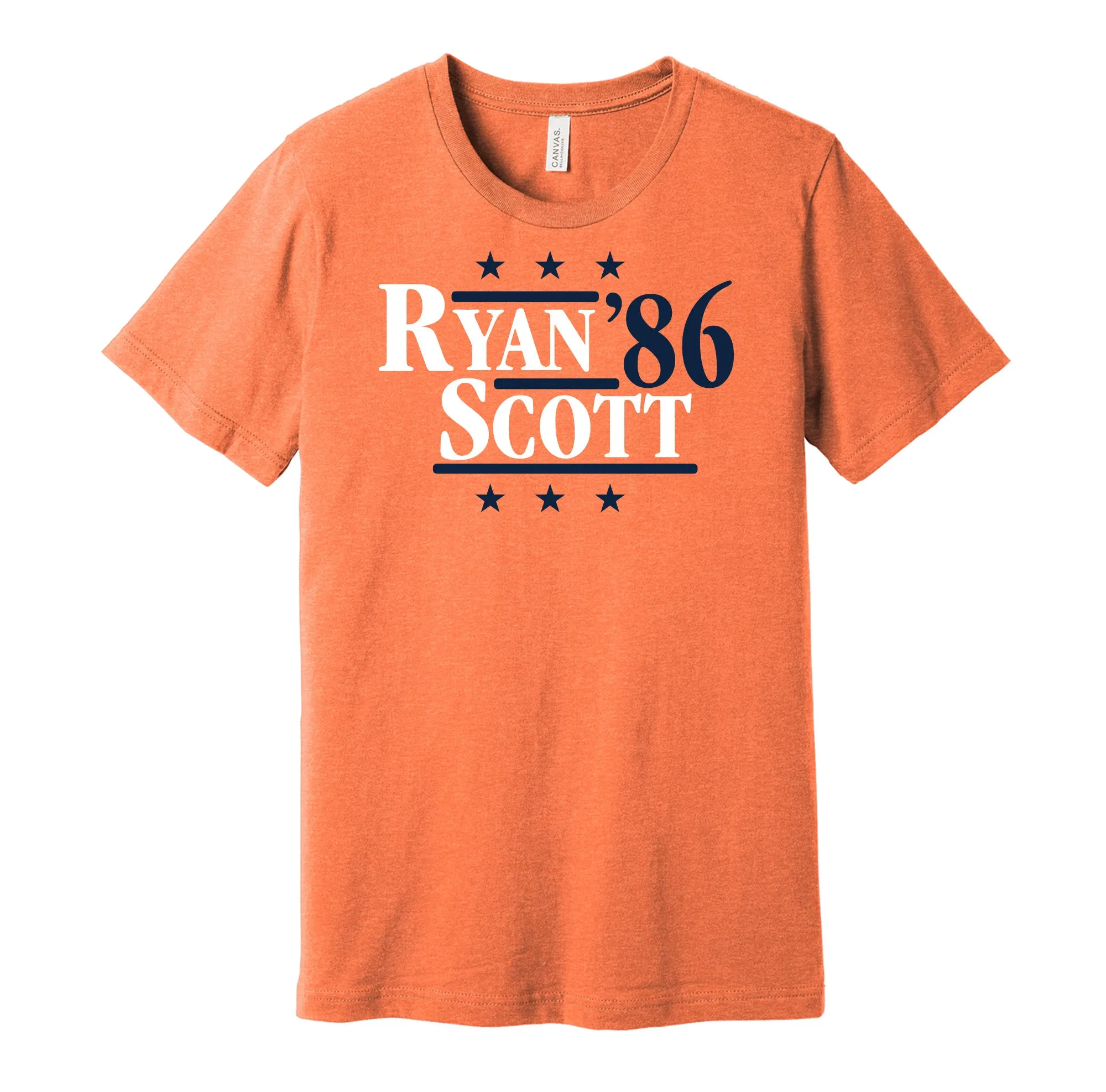 Ryan & Scott '86 - Houston Baseball Legends Political Campaign Parody T-Shirt - Hyper Than Hype Shirts