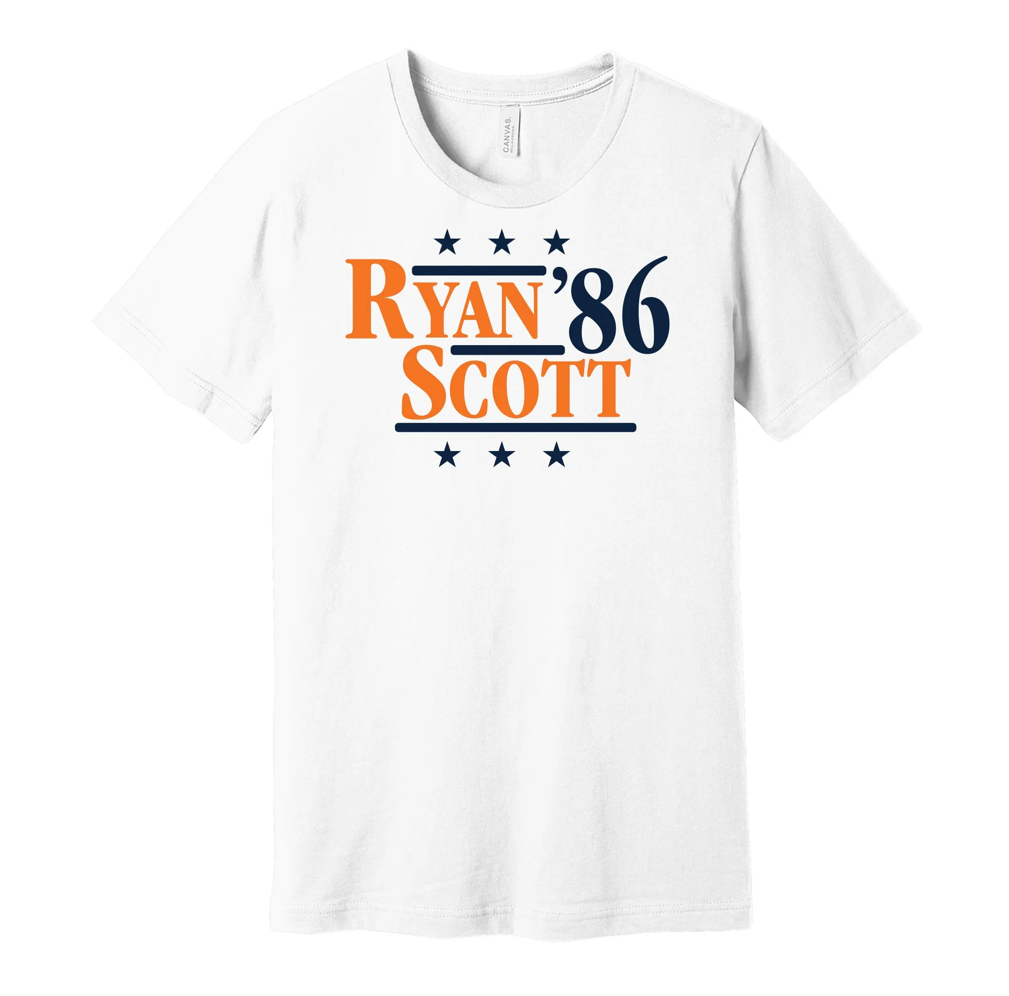 Ryan & Scott '86 - Houston Baseball Legends Political Campaign Parody T-Shirt - Hyper Than Hype Shirts