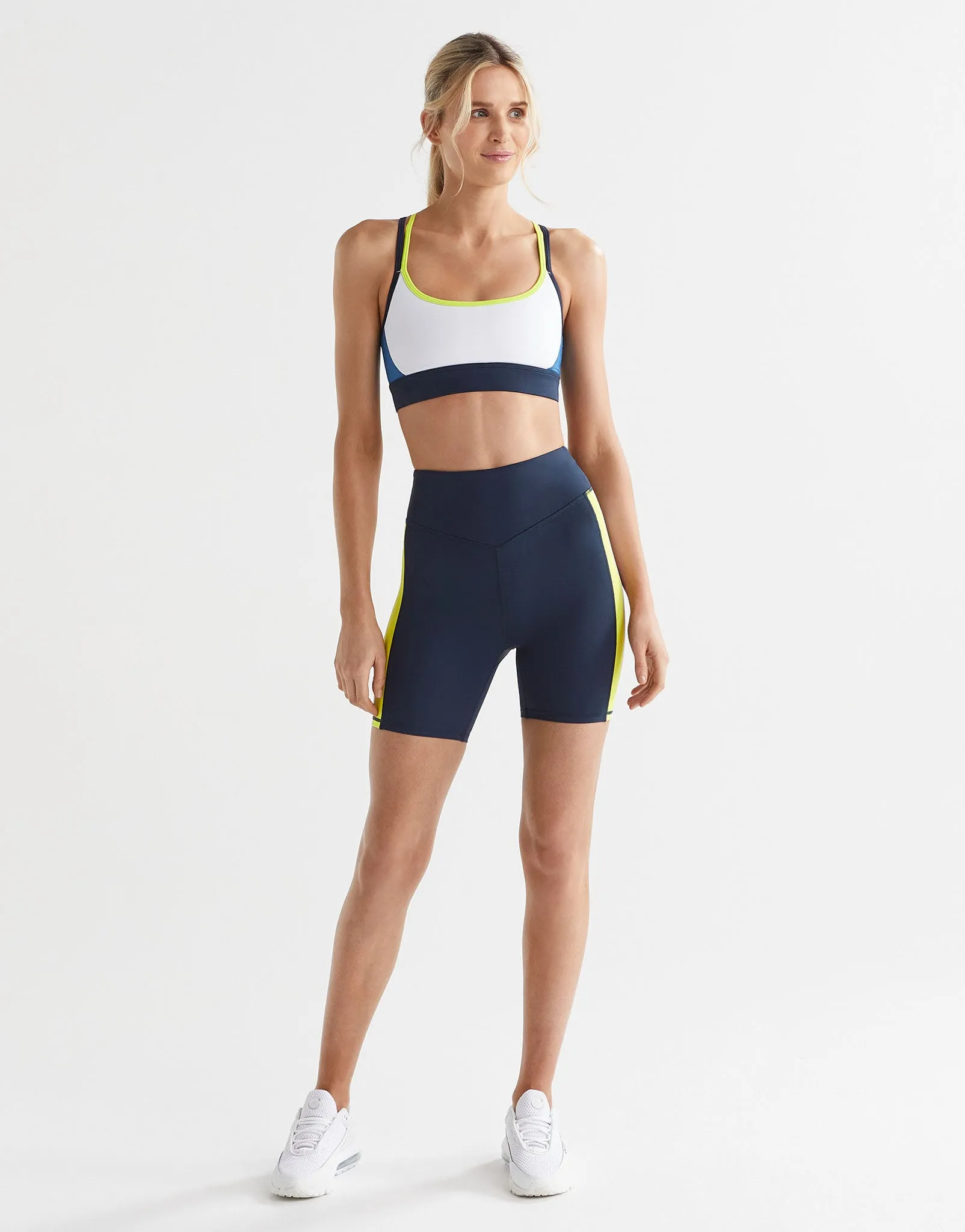 SAM Short 5.5 - Navy, Lime & White