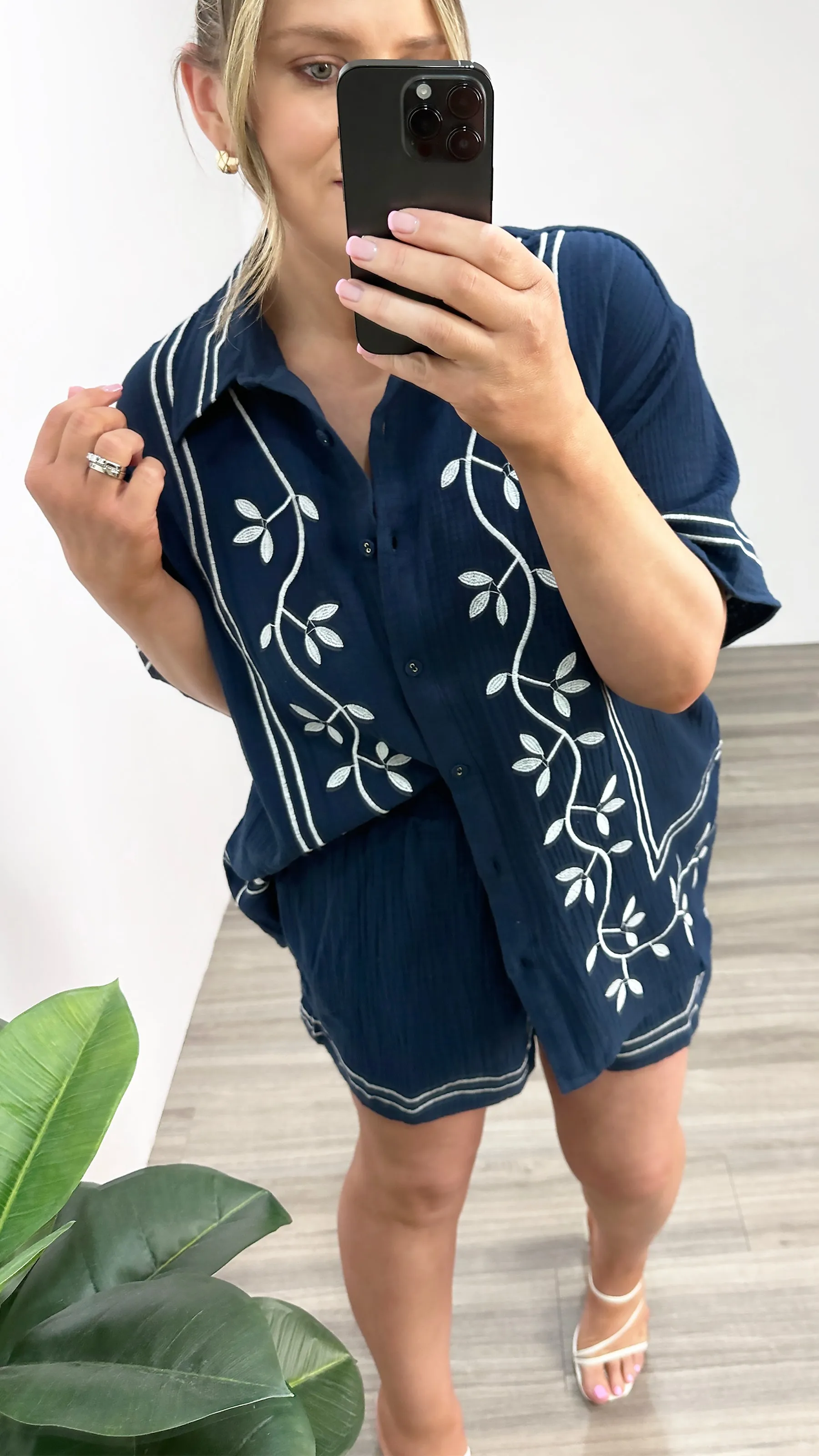 Sass Jayden Shorts Navy