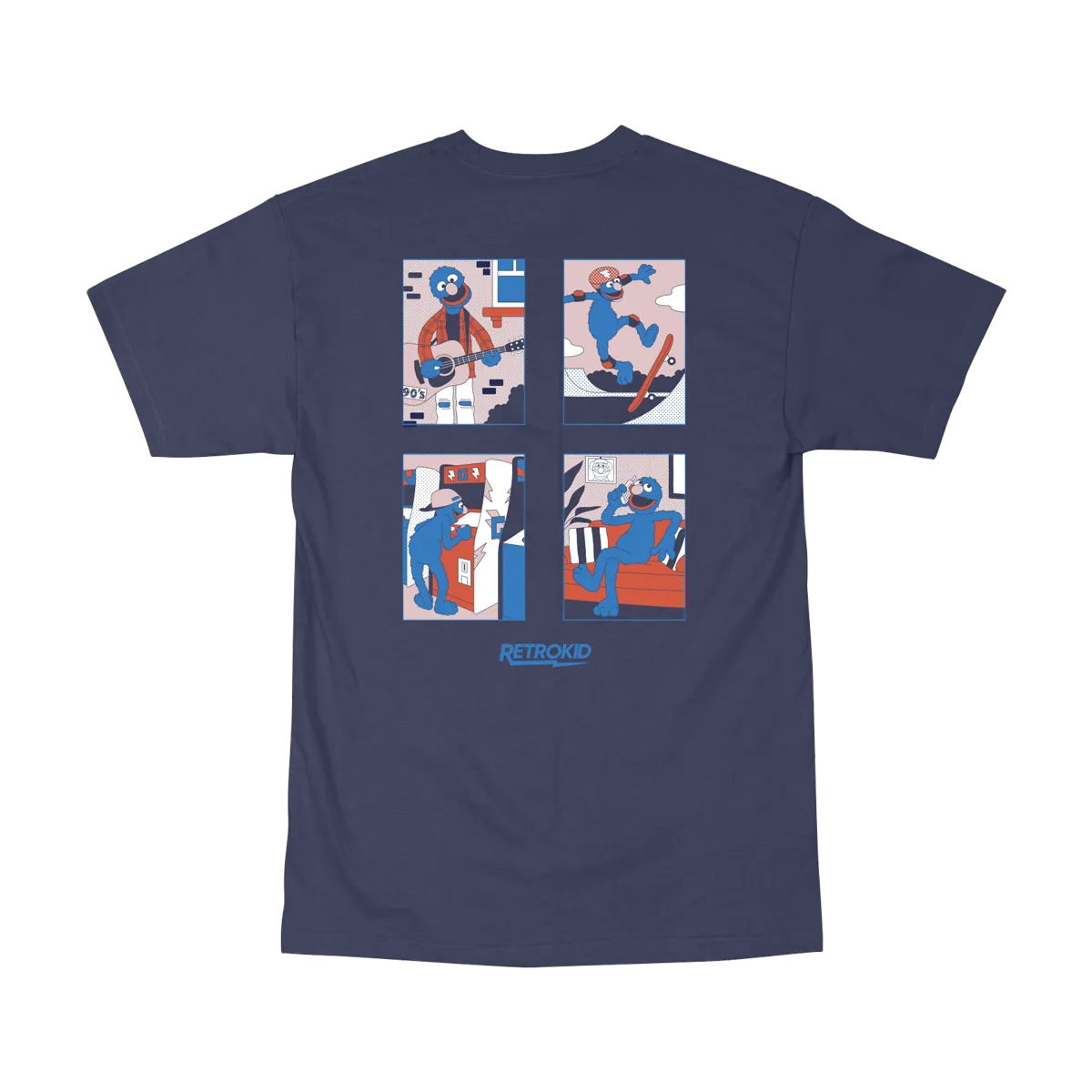 Sesame Street Grover Life T-Shirt - Navy