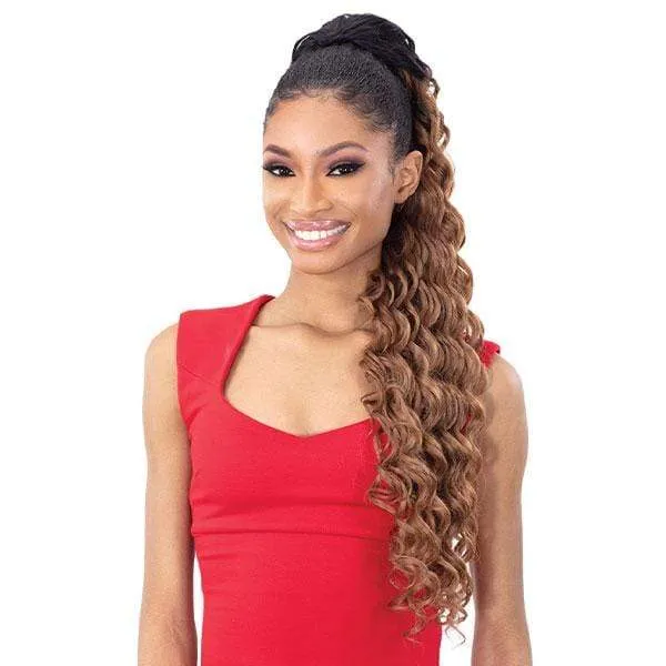 Shake-N-Go Organique Mastermix Synthetic Pony Pro Ponytail - DEEP WAVE 28"