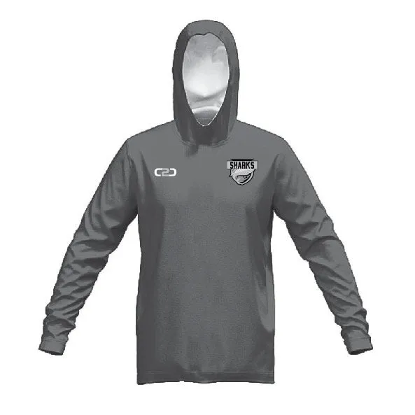 Sharks Basketball Stock Cotton Fleece Hoodie Dark Marle Grey