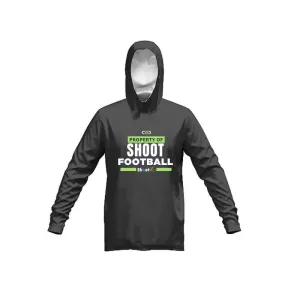 Shoot Football Stock Cotton Fleece Hoodie Dark Grey Marle