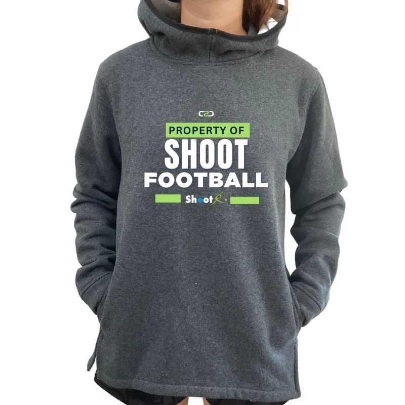 Shoot Football Stock Cotton Fleece Hoodie Dark Grey Marle
