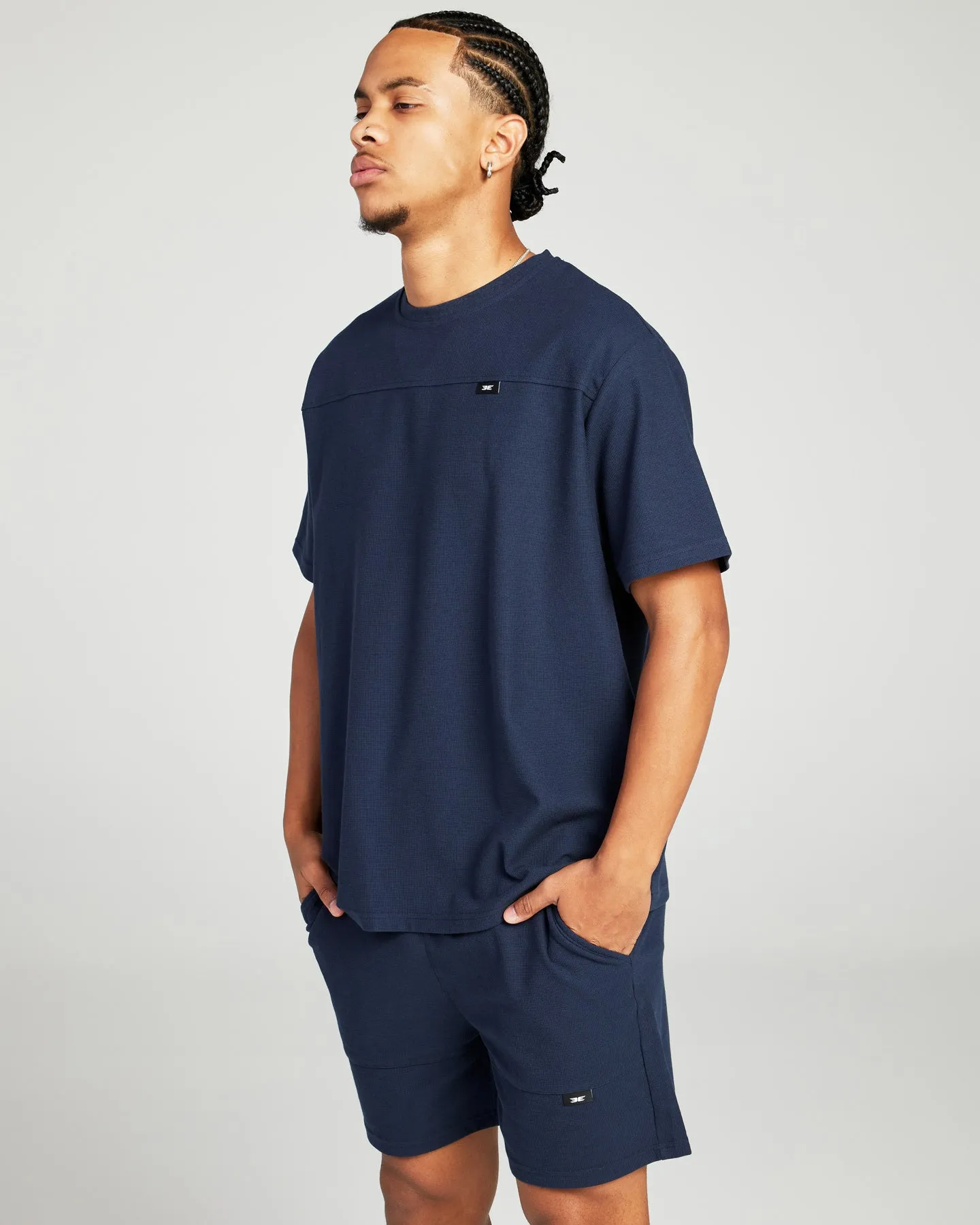 Signal Waffle Tee - Navy