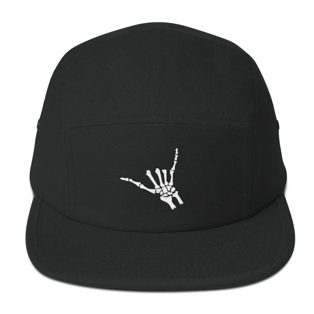 Skeleton Shaka - Cotton 5-Panel Camper