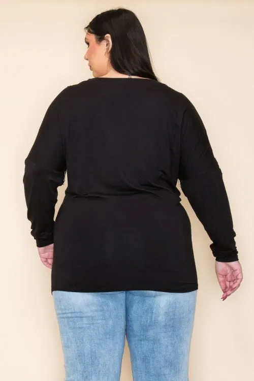 Skull and Wing Chained Long Sleeve Top