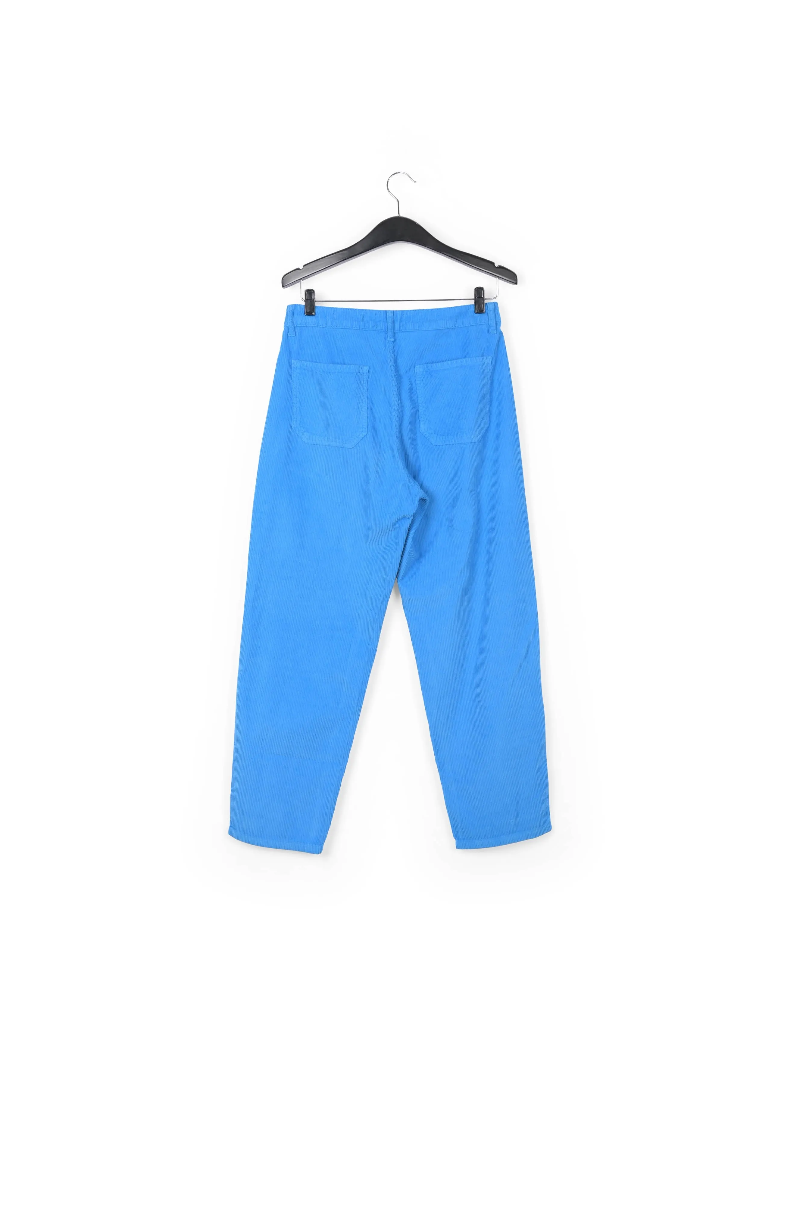 Sky blue cotton-corduroy trousers