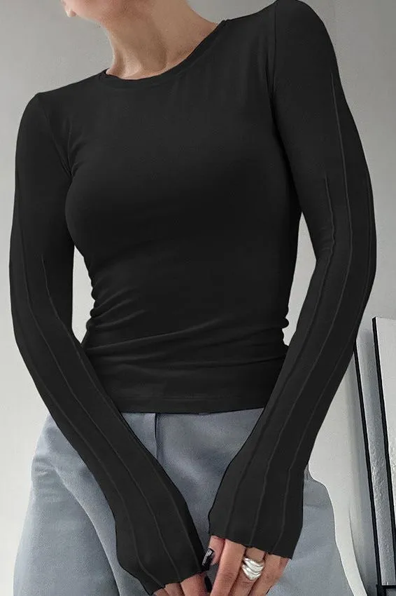Slim Long-Sleeve Breathable T-Shirt for Comfort and Style