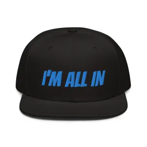 Snapback Hat "1052-0061 I'm All In (Blue Logo)"