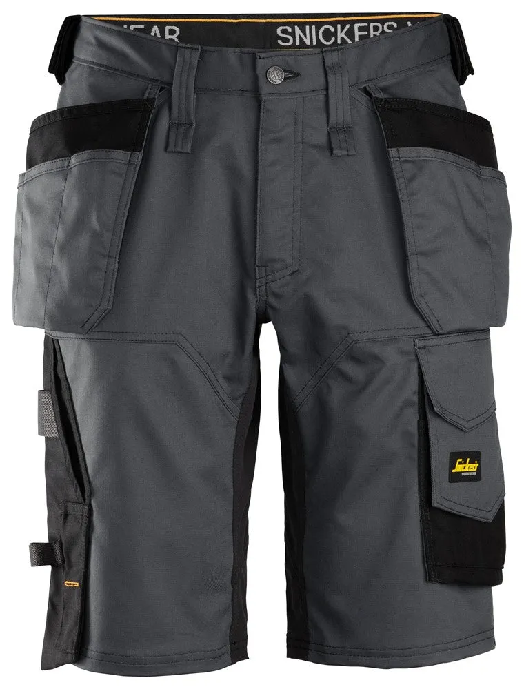 Snickers Allroundwork 6151 Stretch Loose Fit Work Shorts With Holster Pockets Black / Black