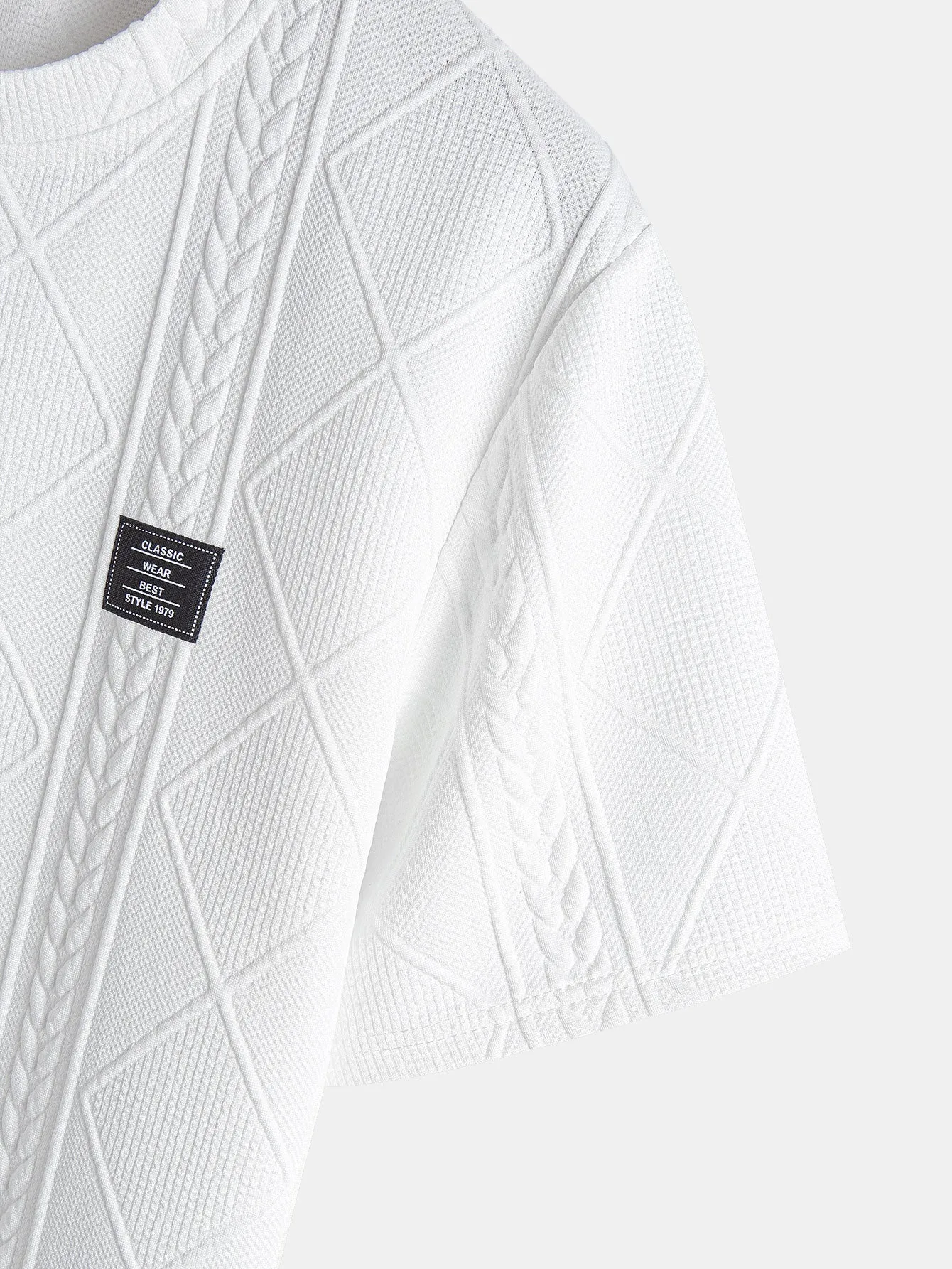 Soft Jacquard T-Shirt for Men with Style