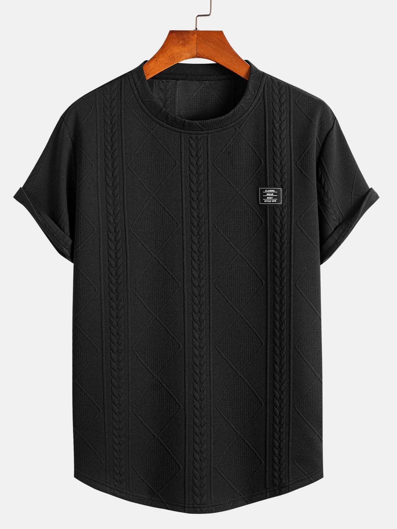 Soft Jacquard T-Shirt for Men with Style