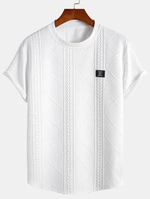 Soft Jacquard T-Shirt for Men with Style