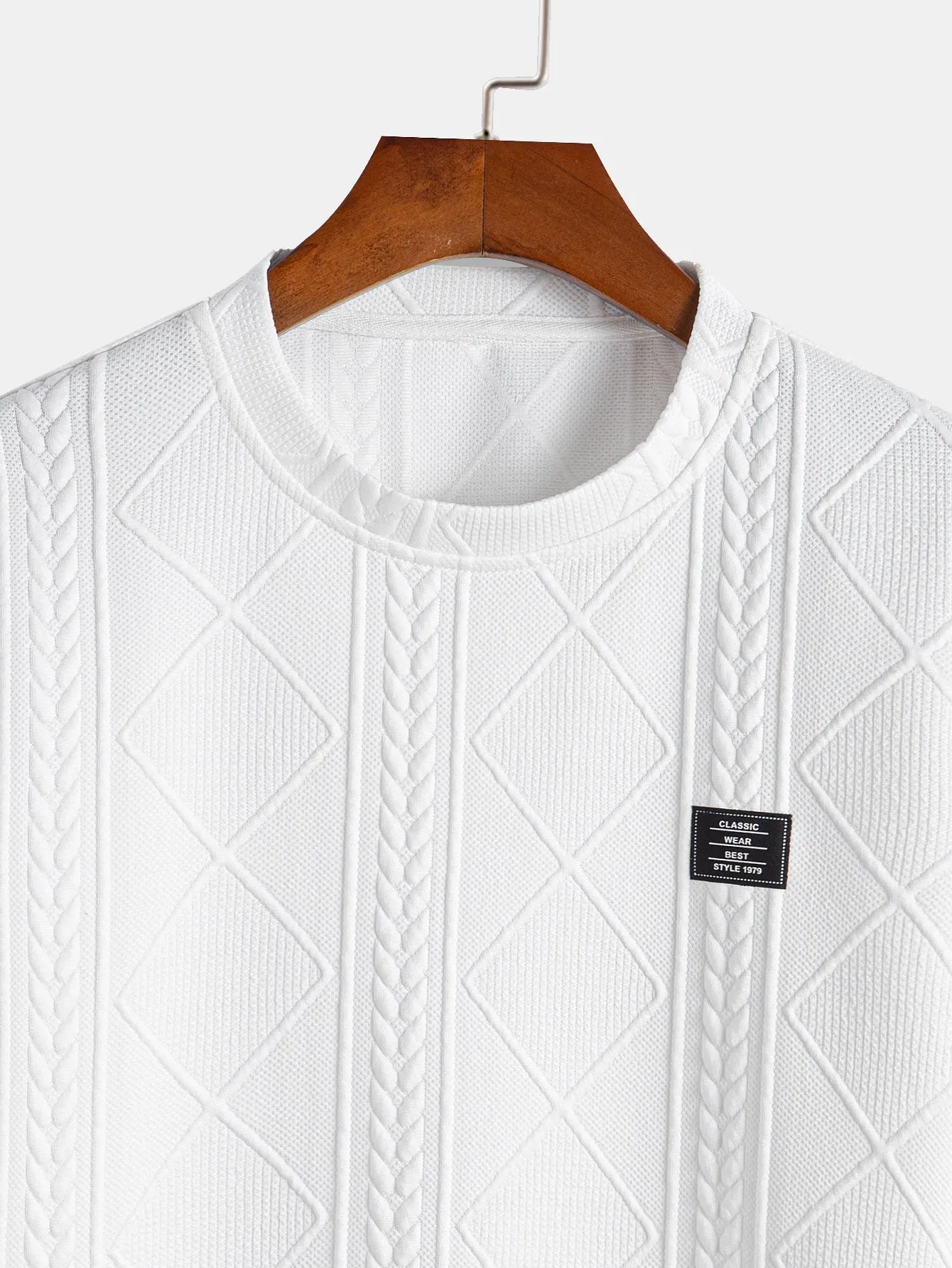 Soft Jacquard T-Shirt for Men with Style