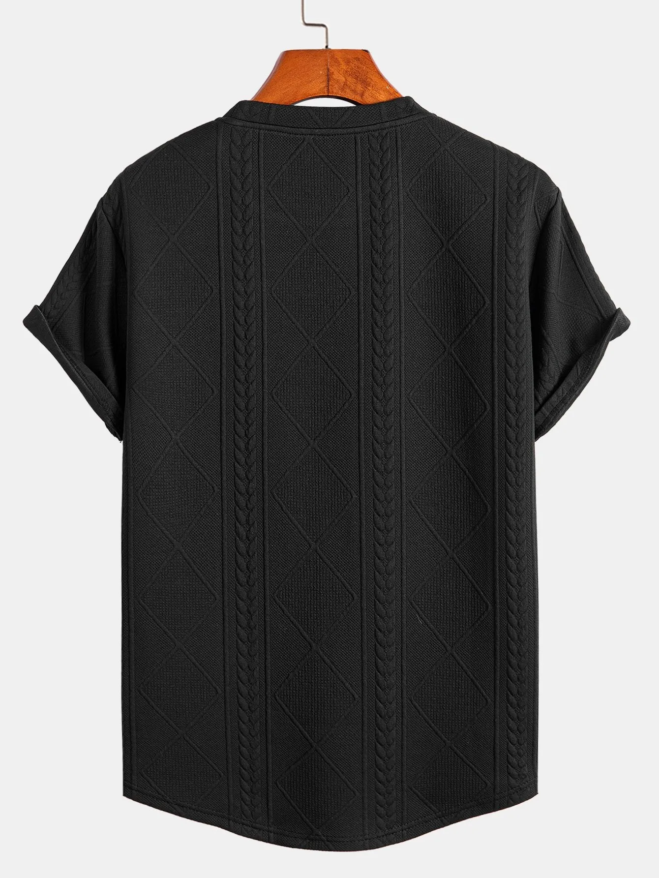 Soft Jacquard T-Shirt for Men with Style