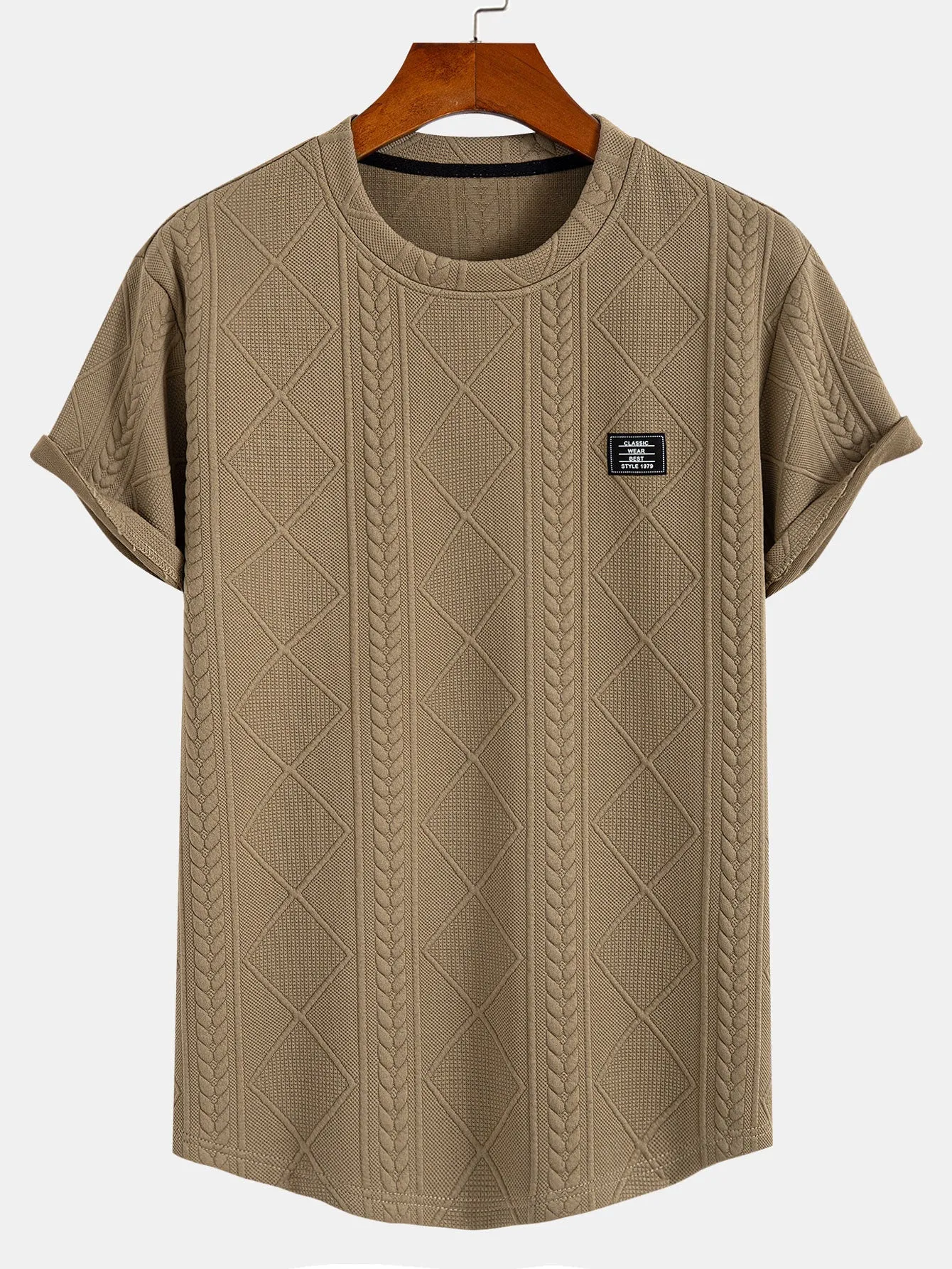Soft Jacquard T-Shirt for Men with Style