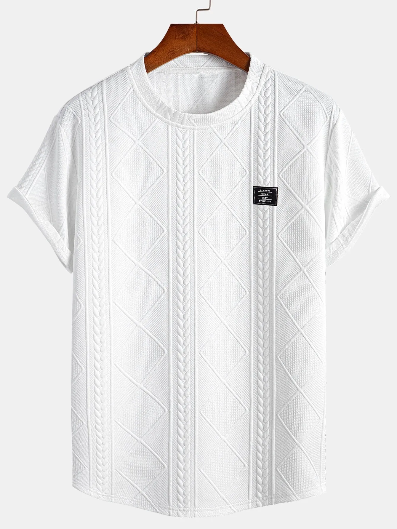 Soft Jacquard T-Shirt for Men with Style